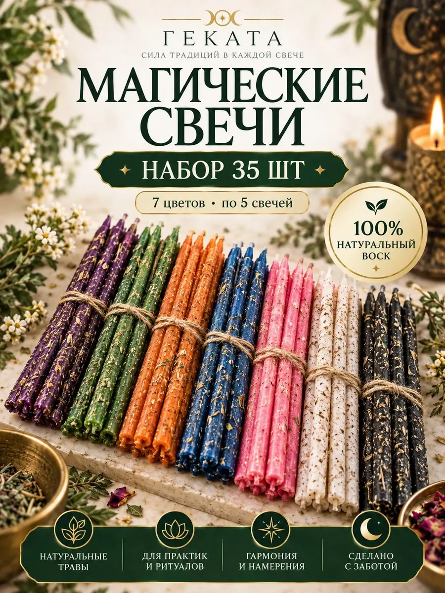 Магические свечи, набор 35 шт.