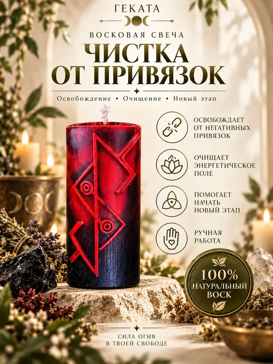 Магическая свеча Чистка от всех привязок